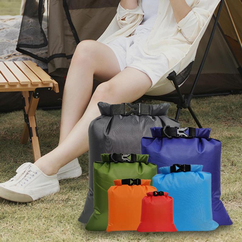 1 [Fenteer1] 6 Túi Khô Chống Thấm Nước Nhiều Màu Sắc Nổi Bật Cho Thuyền