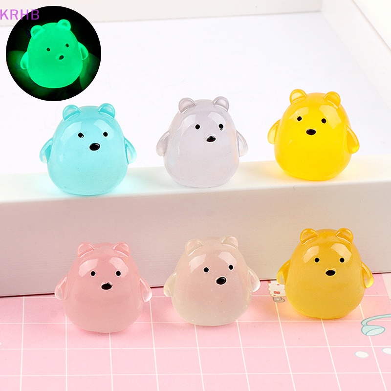Gấu Đồ Chơi Ba Chiều Bằng Nhựa Resin Phát Sáng Ba Chiều DIY Mới