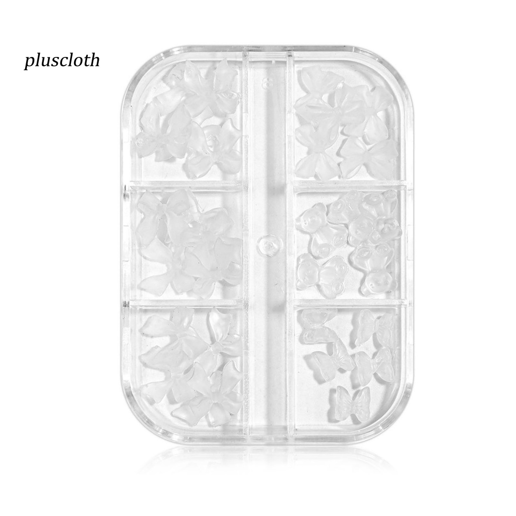 1 Hộp 6 Ngăn Đựng Phụ Kiện Trang Trí Móng Tay Nghệ Thuật Màu Sắc Tươi Sáng Dễ Sử Dụng