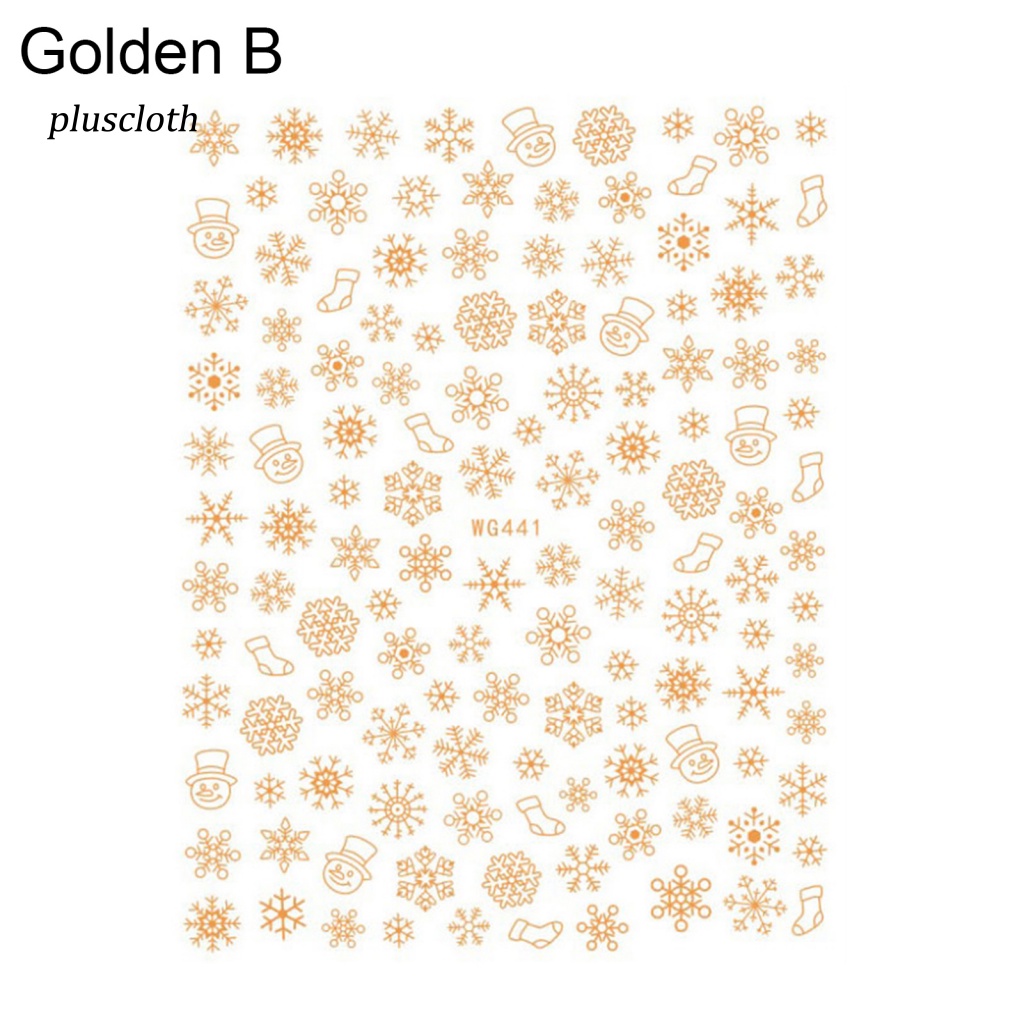 1 Tấm Sticker Phát Quang Họa Tiết Bông Tuyết 3D Dán Móng Nghệ Thuật