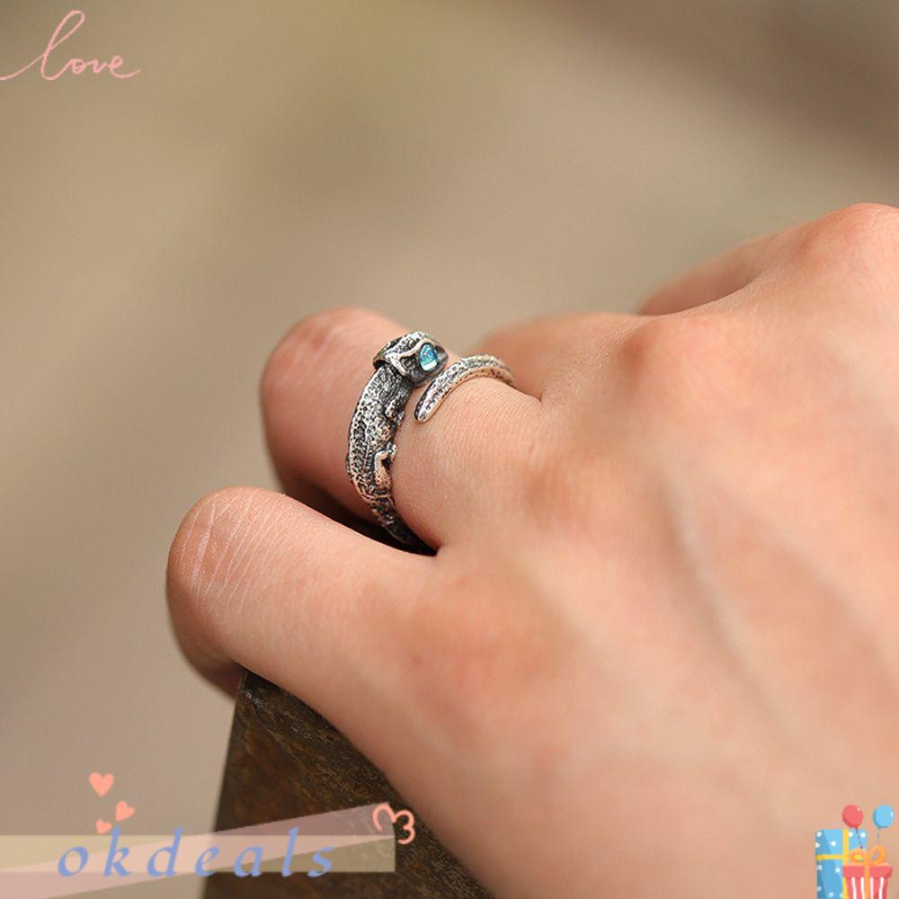 Nhẫn Tắc Kè Hoa Điều Chỉnh Được Cá Tính Cho Nam Và Nữ