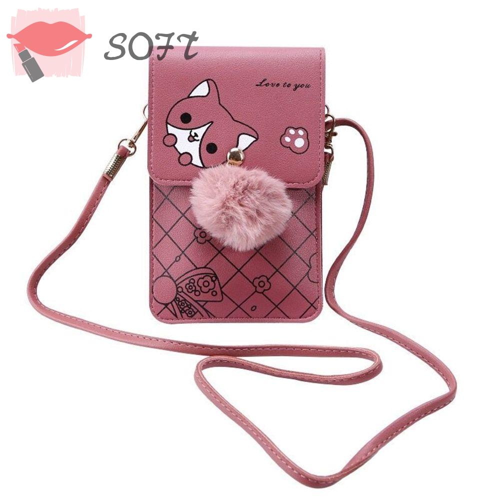 Túi Da PU Mềm Mini In Họa Tiết Hoạt Hình Thời Trang