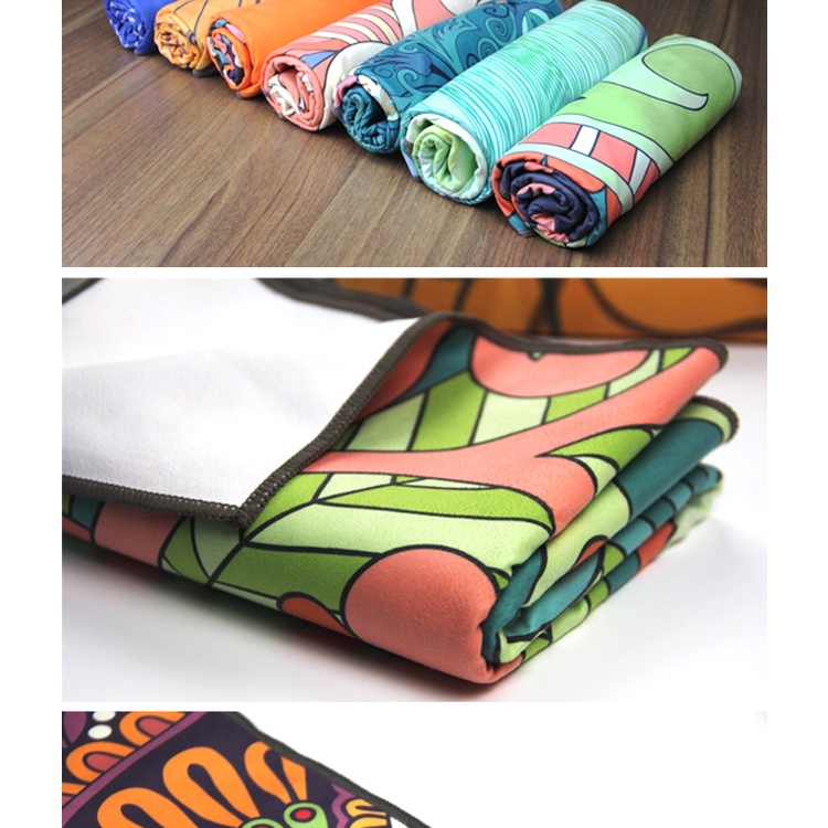 Thảm Tập yoga Di Động Chống Trượt Thấm Hút Mồ Hôi Vải Thấm Hút Mồ Hôi