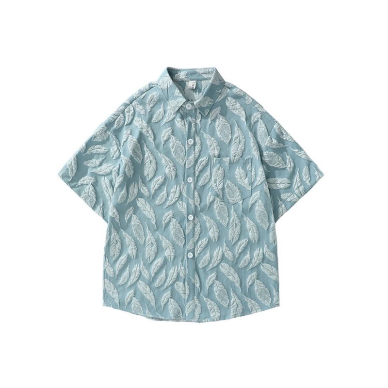 Áo Sơ Mi Tay Ngắn Phong Cách Đường Phố Mỹ Thời Trang Mùa Hè Cho Nam