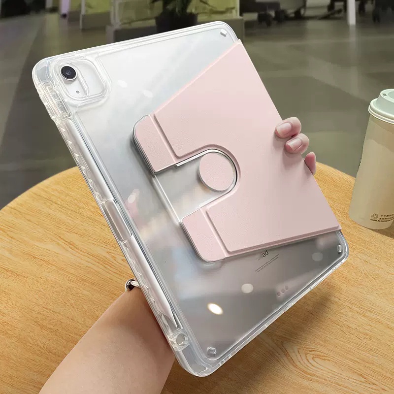 720°Ốp Bảo Vệ Máy Tính Bảng Bằng Acrylic Cứng Siêu Mỏng Cho iPad Pro 11 2022 4th M2 Air 5 Air 4 3 2 1 10th 10.9 10.2 9th 8th 7th 9.7 6th 5th Giá Đỡ