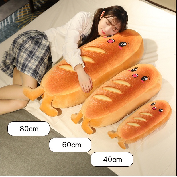 Gối Ôm Nhồi Bông Hình Bánh Mì Hoạt Hình Đáng Yêu