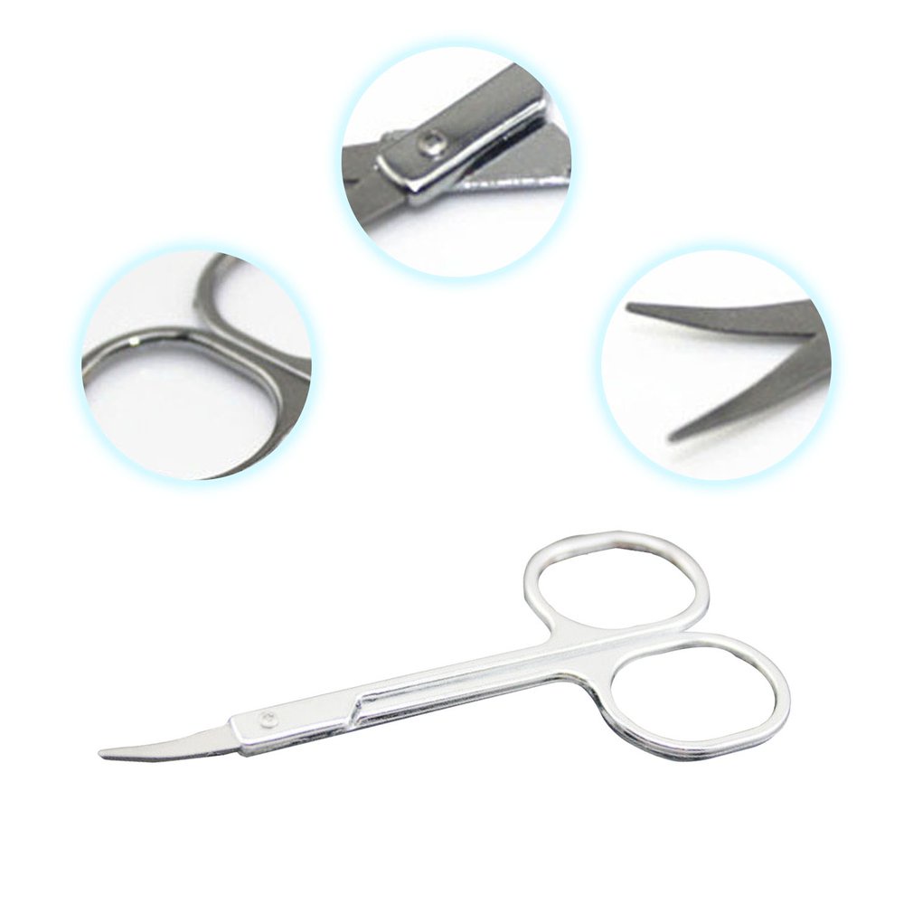Nose Hair Scissors Small Eyebrow Cutter Stainless Steel Makeup Scissors