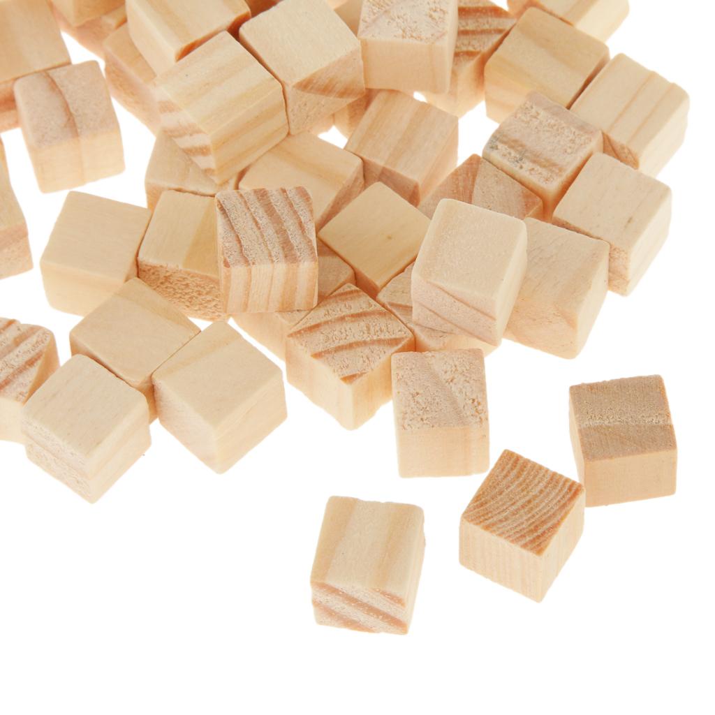 Set 50 Viên Gỗ Vuông 10x10mm 11