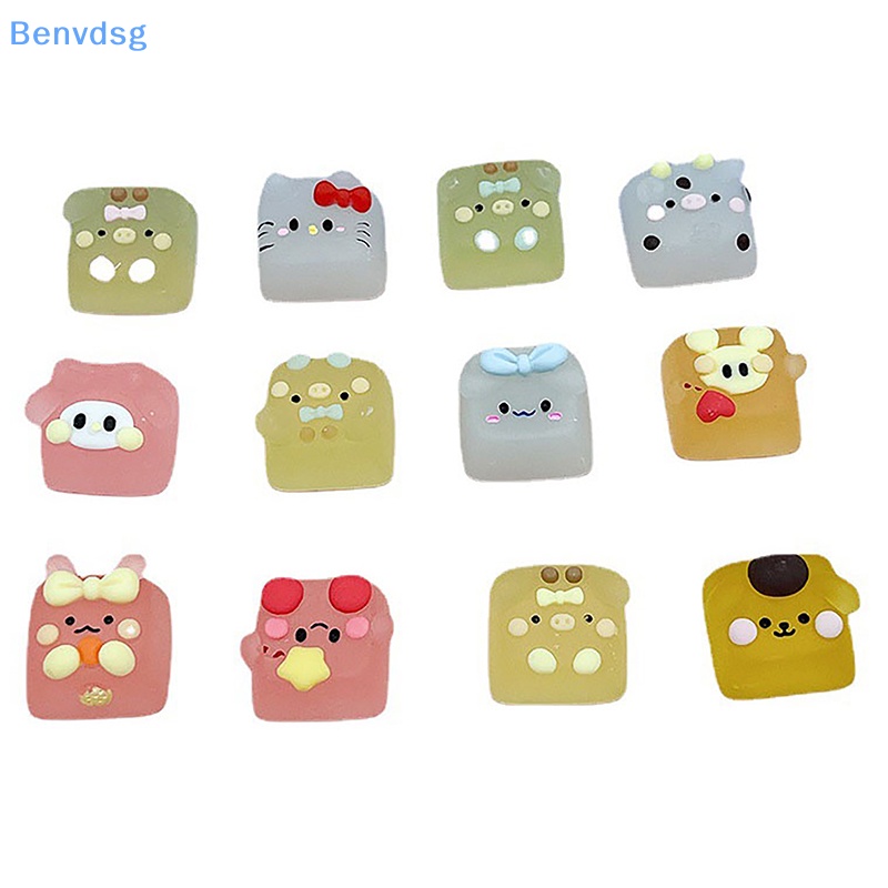 Bộ 10 Phụ Kiện Kẹp Tóc / Ốp Điện Thoại Bằng Nhựa Hình Cinnamoroll Dễ Thương DIY