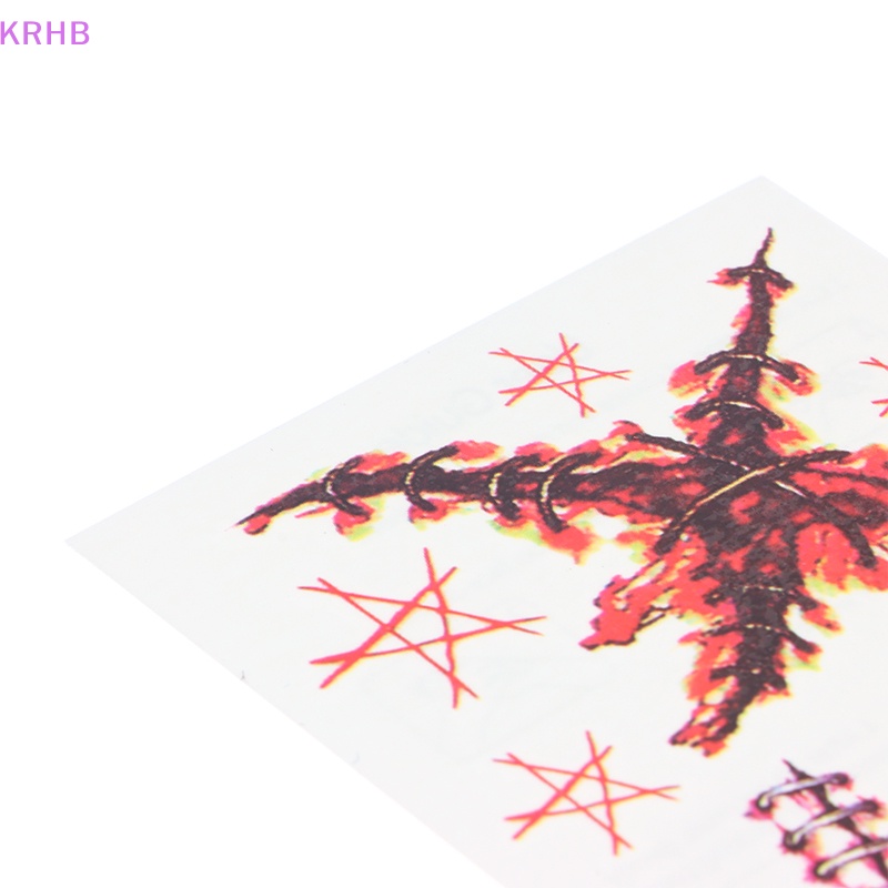 Set 10 Tấm Hình Xăm Dán Chủ Đề Halloween Độc Đáo Mới