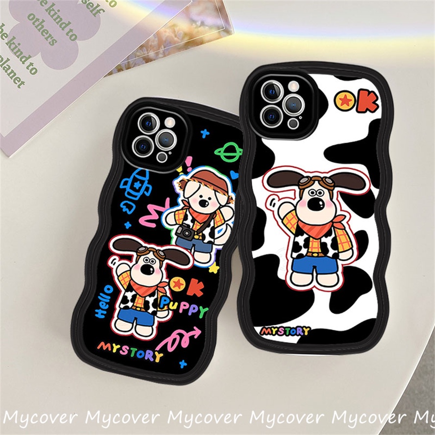 Ốp Điện Thoại Silicon Mềm Họa Tiết Chú Cún Hoạt Hình Cho iPhone 11 13 12 14 Pro Max X XR Xs Max 6 7 8 Plus