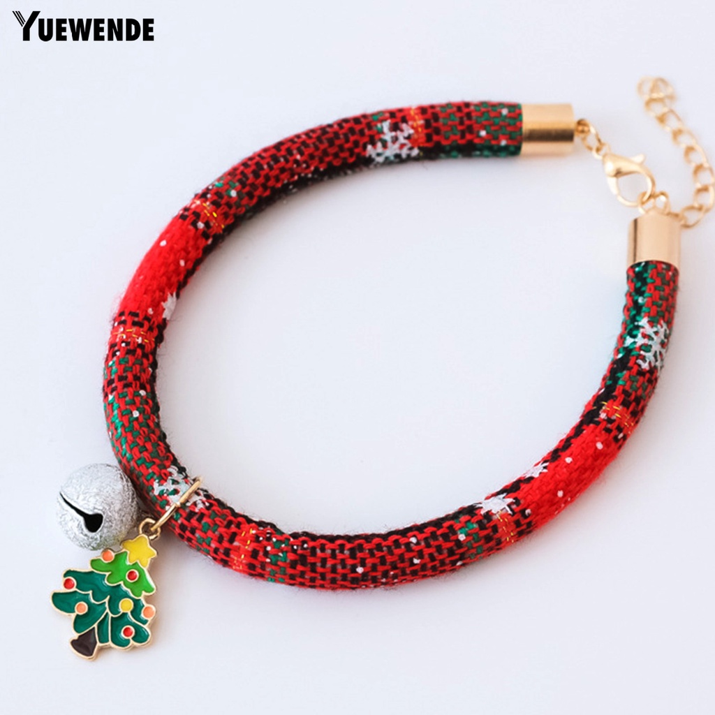 Yq.e Vòng Đeo Cổ Bằng Polyester Chống Bắt Mắt Theo Chủ Đề Giáng Sinh Cho Mèo