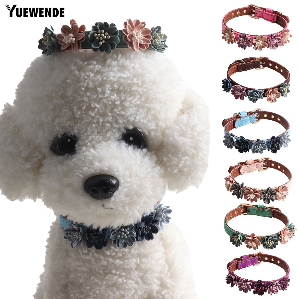Vòng Cổ Họa Tiết Hoa Có Thể Điều Chỉnh Cho Thú Cưng