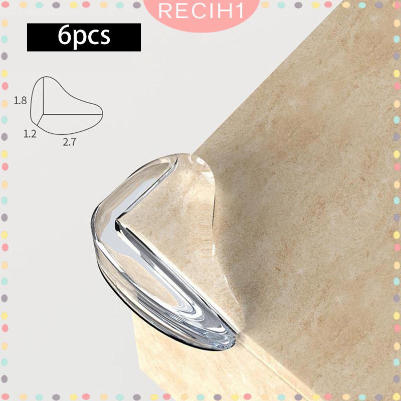 Set 6 Miếng Bọc Cạnh Bàn Nội Thất Bằng Silicon Trong Suốt Bảo Vệ An Toàn
