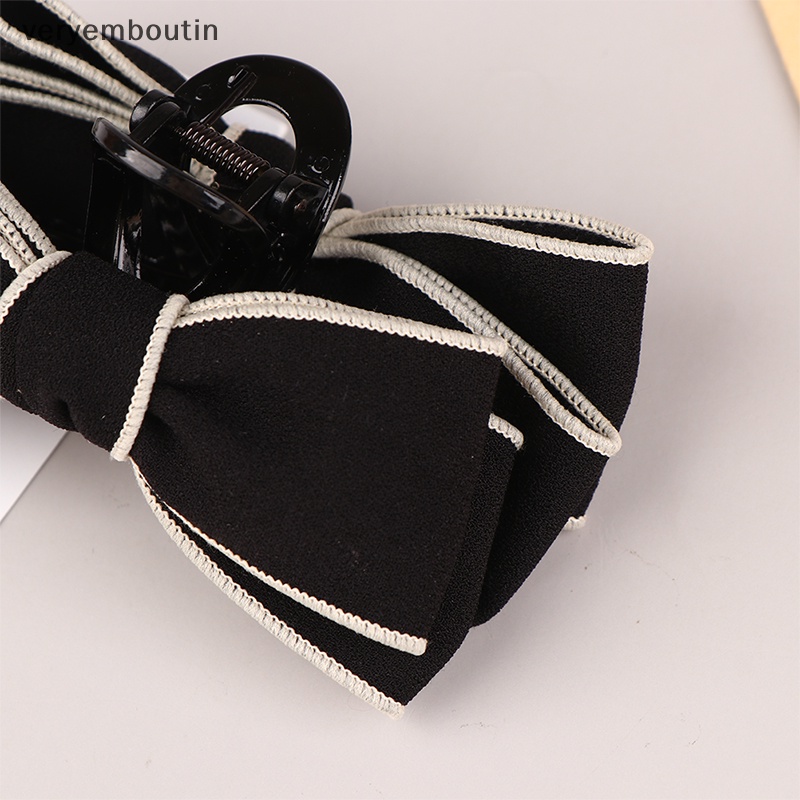 Kẹp Càng Cua Lớn Màu Trắng Đen Thanh Lịch Tối Giản Cho Nữ n