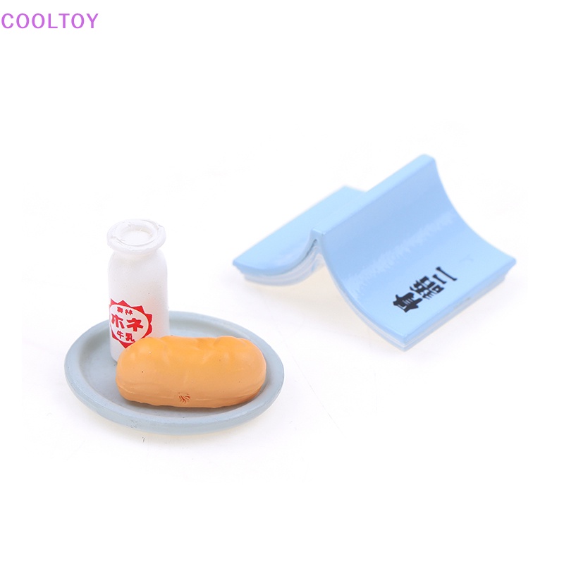 Cooltoy 1 Bộ Đồ Chơi Mô Hình Đĩa Bánh Mì Sữa Thức Ăn Mini Trang Trí Nhà Búp Bê