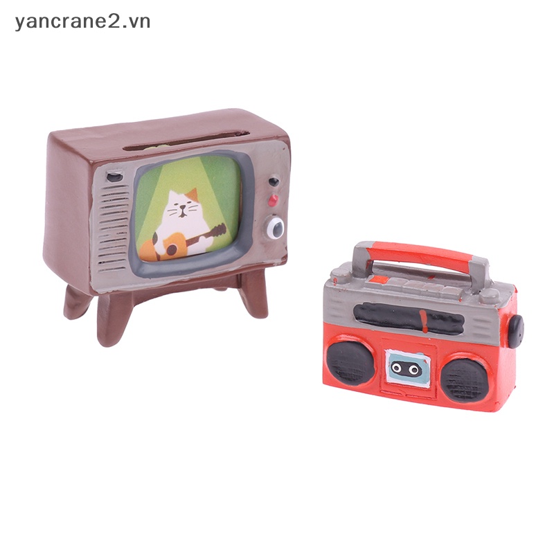Mô Hình TV radio Mini Để Bàn Trang Trí Nhà Búp Bê YAN2 {yancrane2.vn}