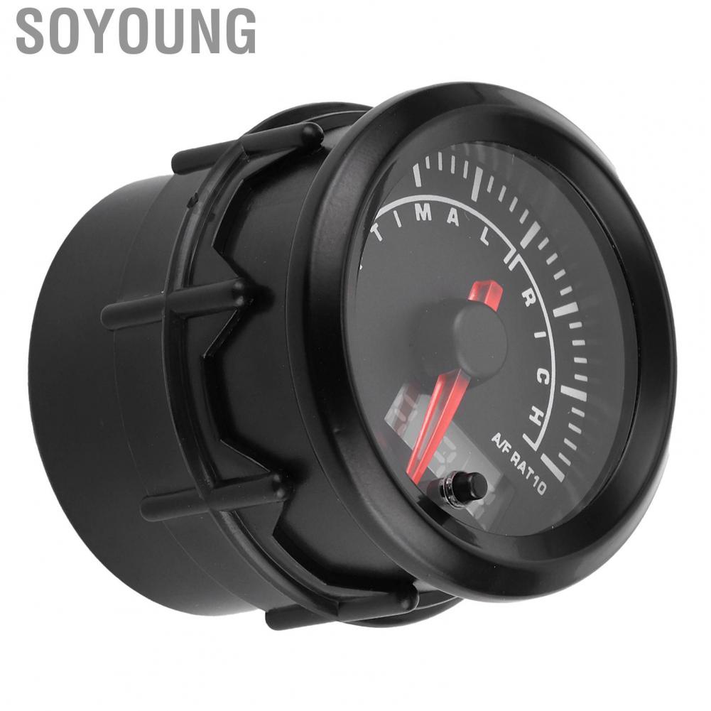 Soyoung Universal Fuel Ratio Gauge Pointer  Digital Display 52mm Dia Auto Instr