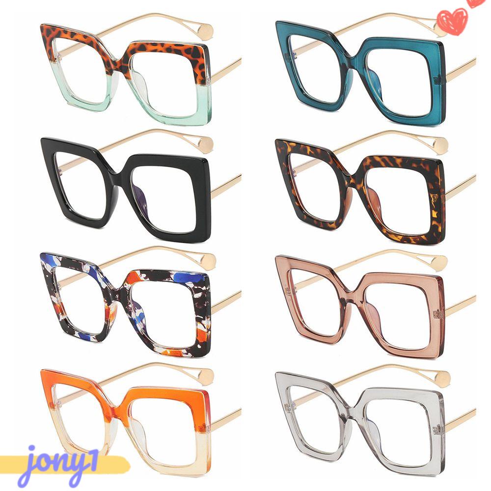 Joye Kính Mát Gọng Vuông Kim Loại Phong Cách Vintage Oversized