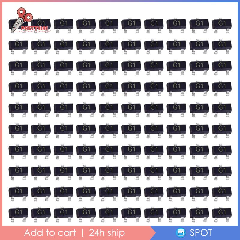 Set 100 Linh Kiện Bán Dẫn SMD MMBT5551LT1G Chuyên Dụng Cho Bảng Mạch Âm Thanh / Video