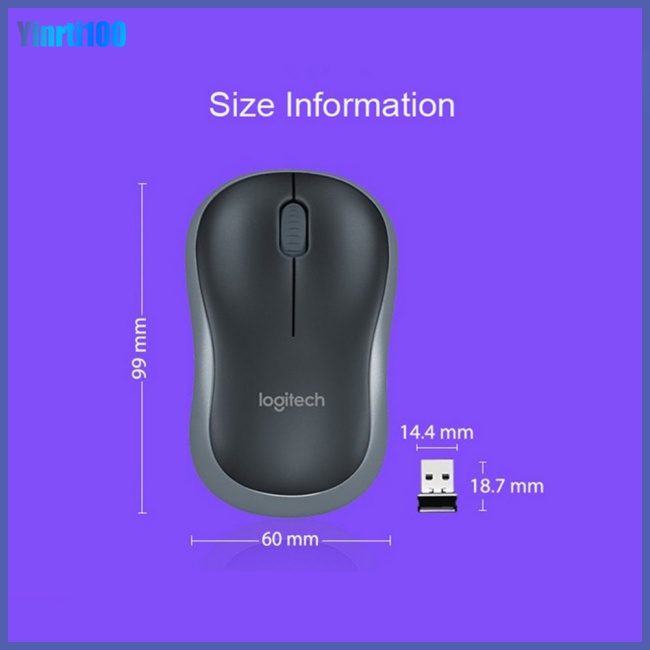 Chuột Không Dây Yinrti M186 Pin Dài Để Bàn Tiện Dụng