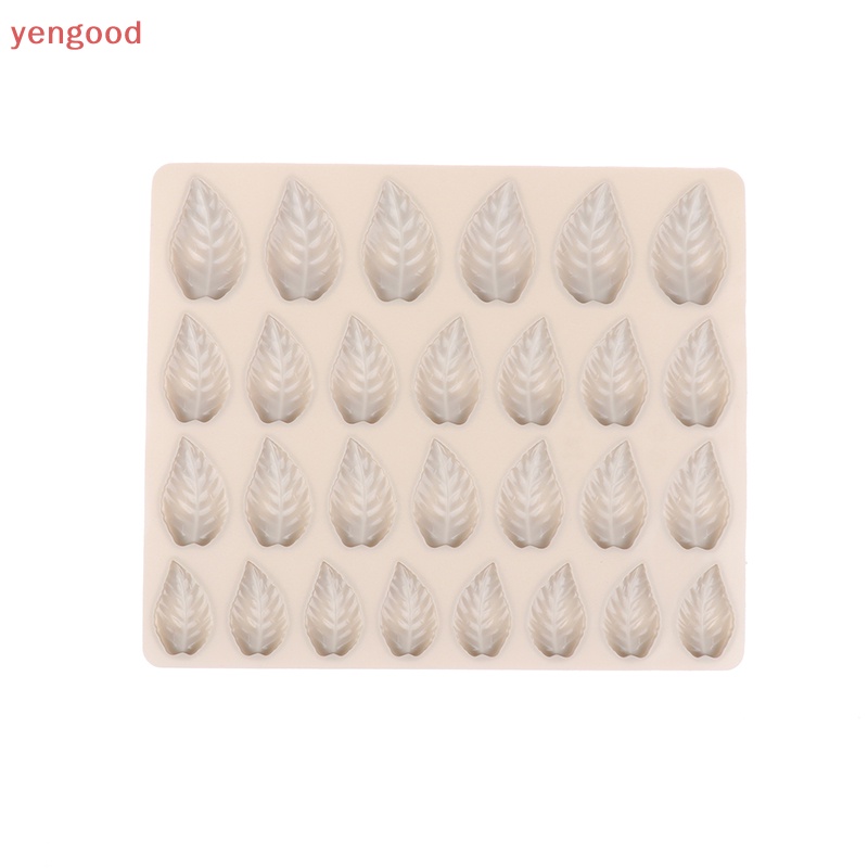 1 Khuôn Silicone Làm Bánh Kẹo Hình Chiếc Lá Mini 28 Ngăn DIY