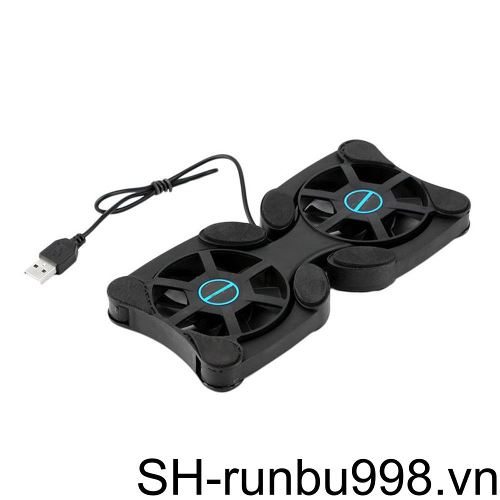 Quạt Tản Nhiệt 2Fans USB Có Thể Gập Lại Kiêm Giá Đỡ Cho Laptop / Notebook