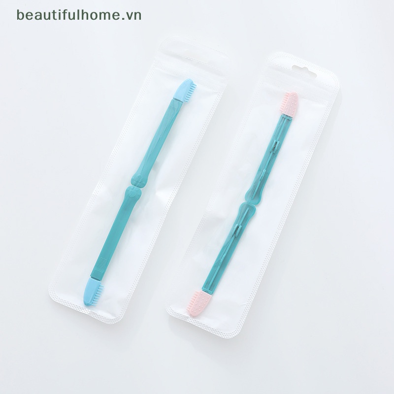 [beautifulhome] Bàn Chải Chà Rửa Mắt Mèo Cầm Tay Thân Thiện Với Môi Trường Có Thể Tái Sử Dụng Thiết Kế Khóa Cài [beauty]