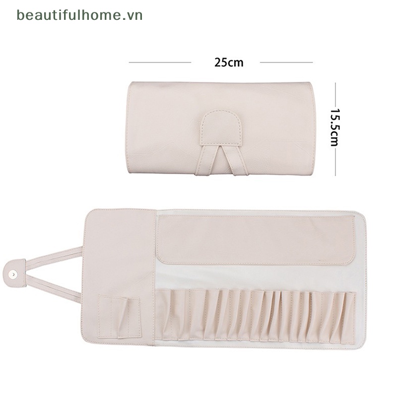 Túi Đựng Cọ Trang Điểm 12 / 14 / 18 Lỗ Đa Năng Tiện Dụng Khi Đi Du Lịch