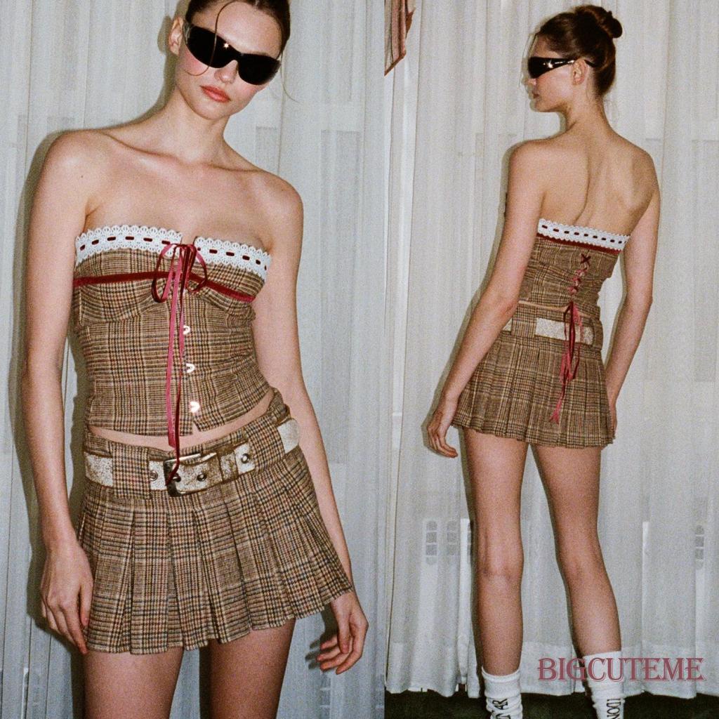 [] Áo Ống Tosp Hở Lưng Phối Ren Buộc Dây Thời Trang Mùa Hè Cho Nữ