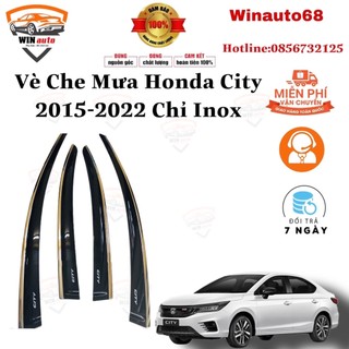 Vè che mưa chỉ inox xe honda city 2015 - 2020, 2021, 2022 hàng cao cấp nhất thị trường