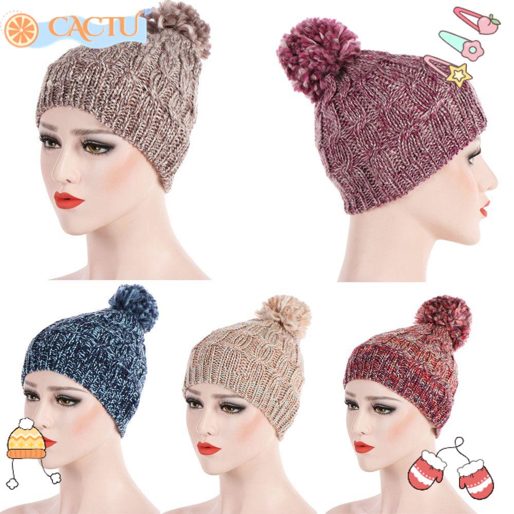 Mũ Đan Len Co Giãn Thời Trang Mùa Đông Cho Nữ