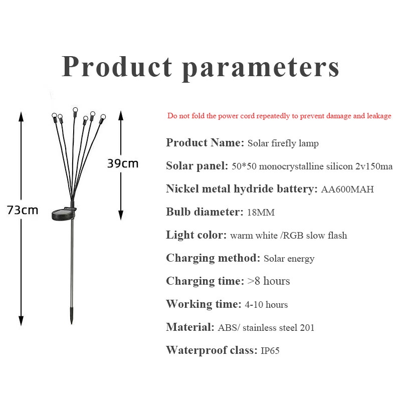 KAIMEIDI Đèn thực vật Đèn LED năng lượng mặt trời Đèn sân vườn ngoài trời Pháo hoa Đom đóm Ánh sáng lắc lư Chiếu sáng cảnh quan cho sân lối đi Bãi cỏ Trang trí sân vườn