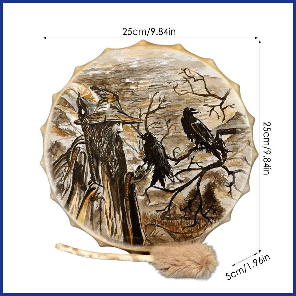Trống Shamanic Shaman Thiết Kế Tay Cầm Độc Đáo
