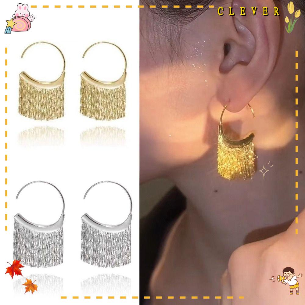 Hoa Tai Dáng Dài Đính Kim Sa Lấp Lánh|Hoa Tai Dáng Dài Phối Tua Rua Nhiều Màu Sắc Thời Trang