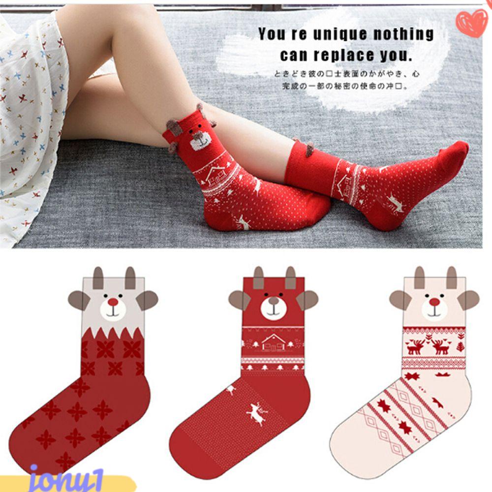 Vớ Cổ Cao Chủ Đề Giáng Sinh Dễ Thương Thời Trang Mùa Đông Cho Nữ