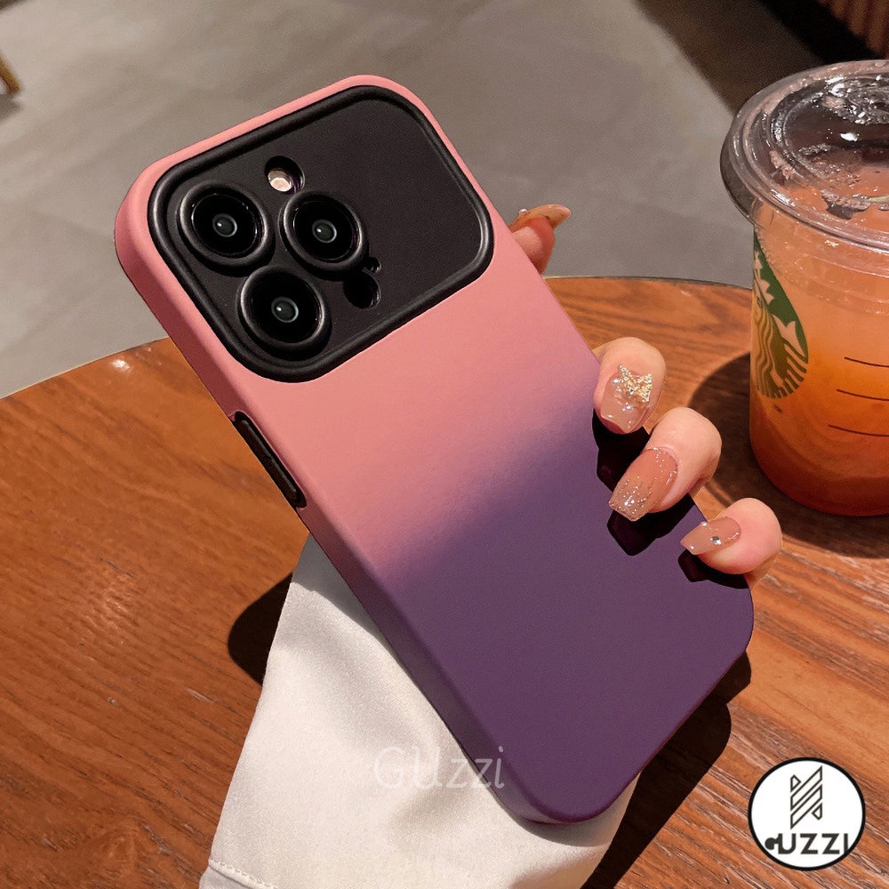 Ốp Điện Thoại TPU Màu Tím Tương Phản Thời Trang Chống Sốc Cho Iphone 14 13 12 11 Pro Max