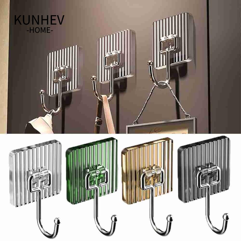 KUNHEV Set 4 Móc Treo Đồ Dán Tường Không Để Lại Dấu Vết