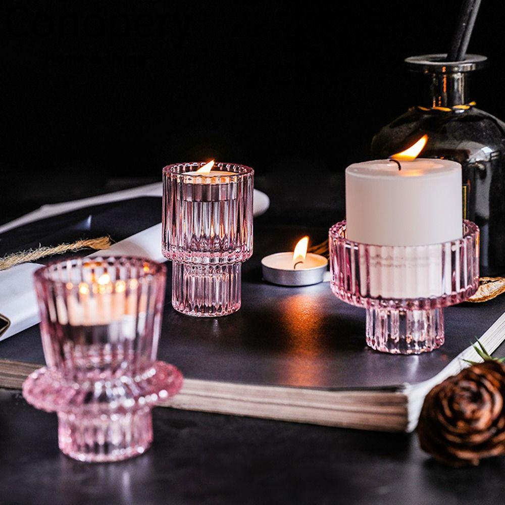 CONOPERY Giá Đỡ Nến Bằng Thủy Tinh Đa Năng Phong Cách Bắc Âu