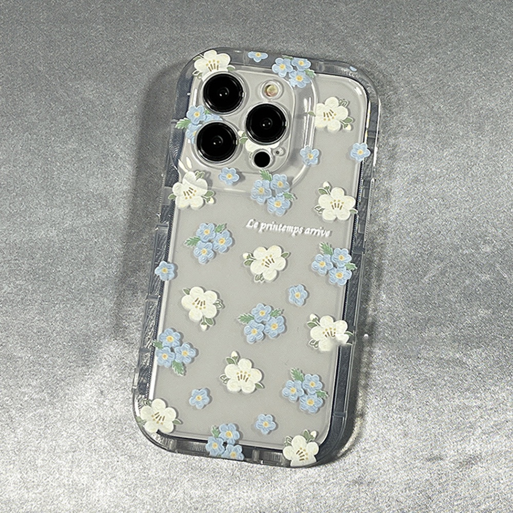 Ốp Điện Thoại TPU Trong Suốt Có Giá Đỡ Hình Hoa Phối Cát Lún Chống Rơi Cho Iphone14 Pro Max 13 12 11 Pro Max