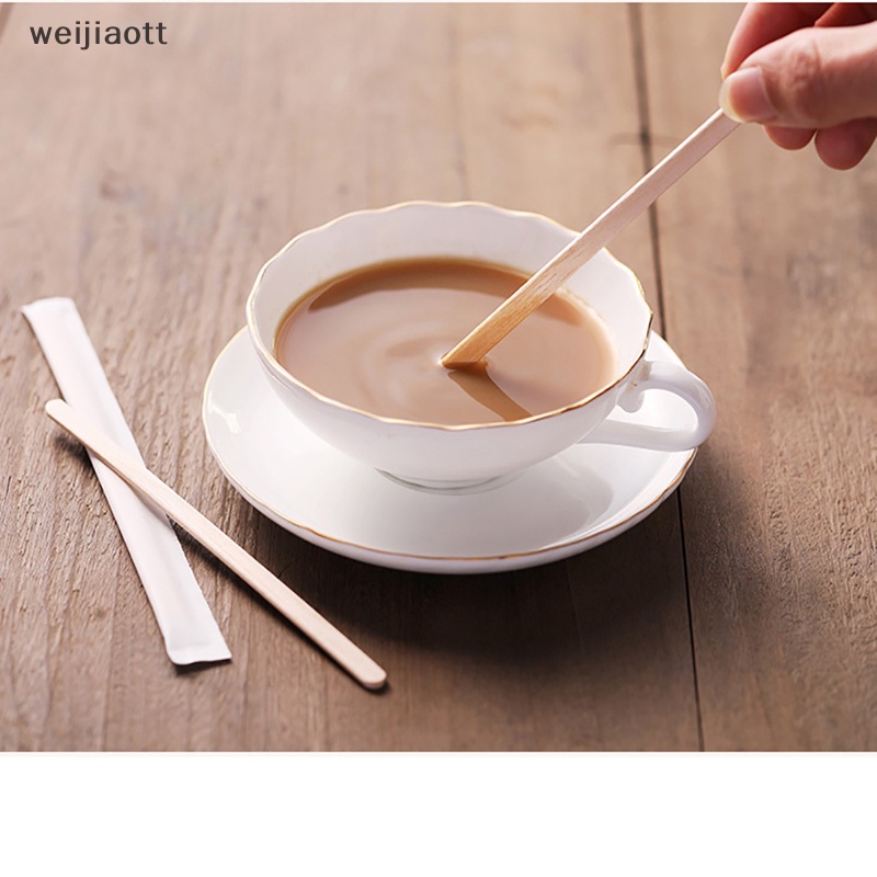 Set 100 Muỗng Khuấy Cà Phê / Trà Tự Nhiên Dùng Một Lần