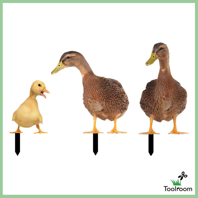 Bộ 3 Bức Tượng Vịt Dùng Trang Trí Lối Đi Sân Vườn