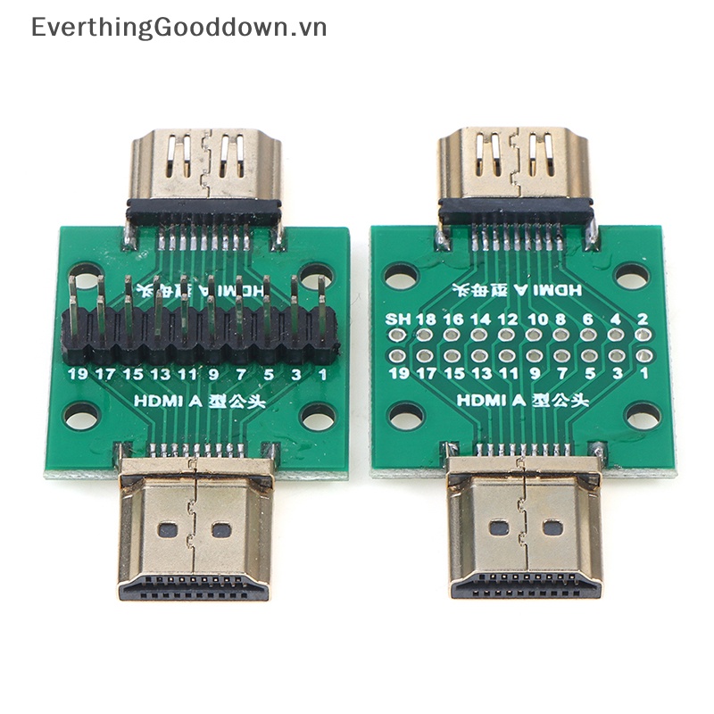 Everthinggooddown 1 Bảng Mạch Thử Nghiệm Cổng HDMI Đực Và Cái MINI PCB 2.54mm vn
