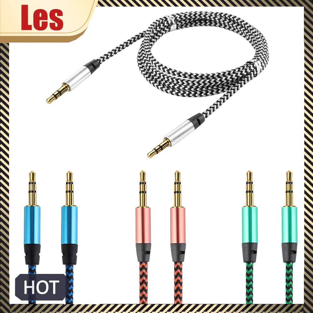 Dây Cáp Âm Thanh Mạ Vàng 1m 3.28ft 3.5mm Male Sang Male Cho Xe Hơi