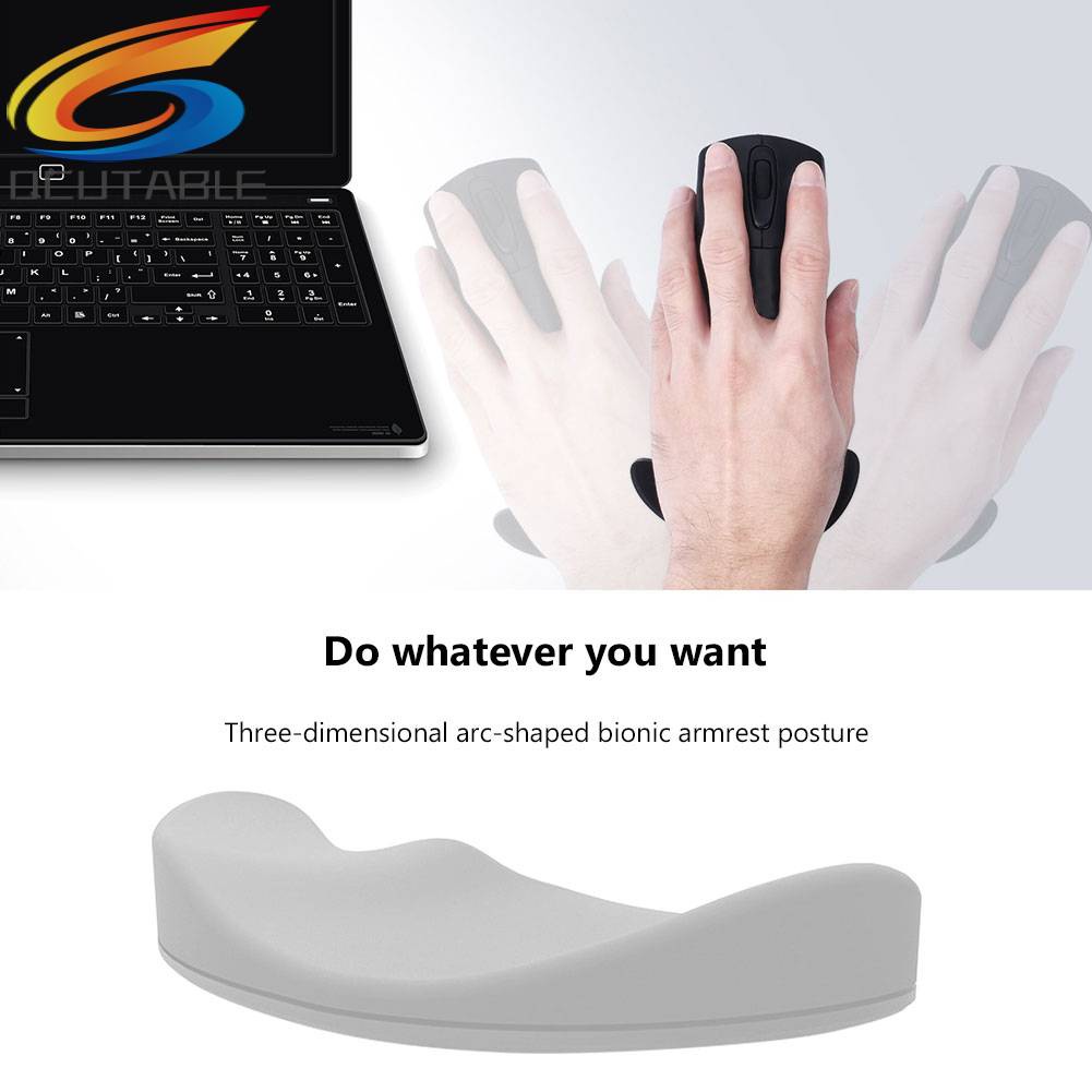 Tấm Lót Chuột Bằng Silicon Mềm Có Đệm Kê Cổ Tay Cho PC / Văn Phòng