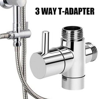 New 3 way t-adapter g1/2'' abs t-valve arm head splitter mount shower diverter