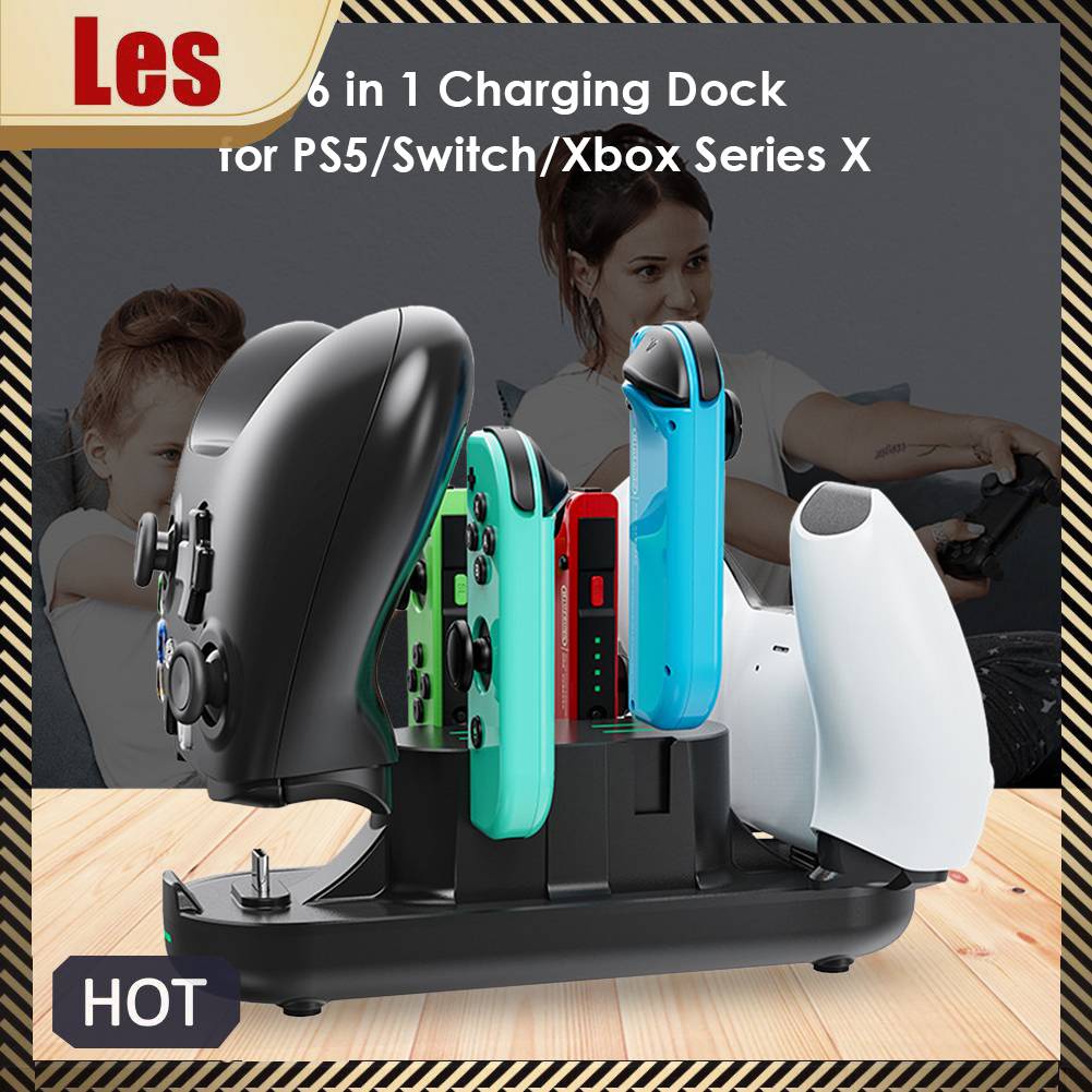 Đế SạC 6 Trong 1 Cho Tay CầM Chơi Game Joy Con PS5 Xbox X S