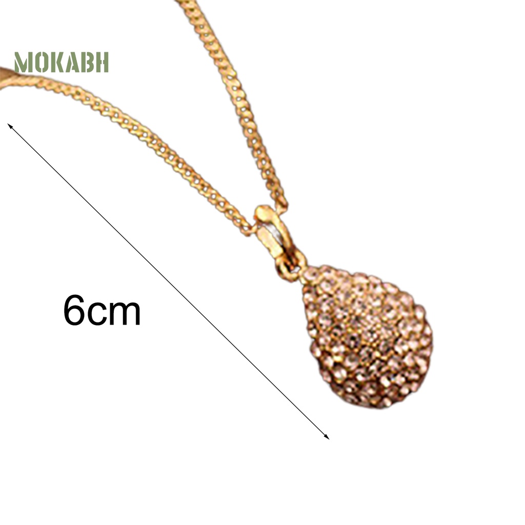 [Mok Abh] Vòng cổ Đính Đá Hình Giọt Nước Có Thể Điều Chỉnh Kích Thước