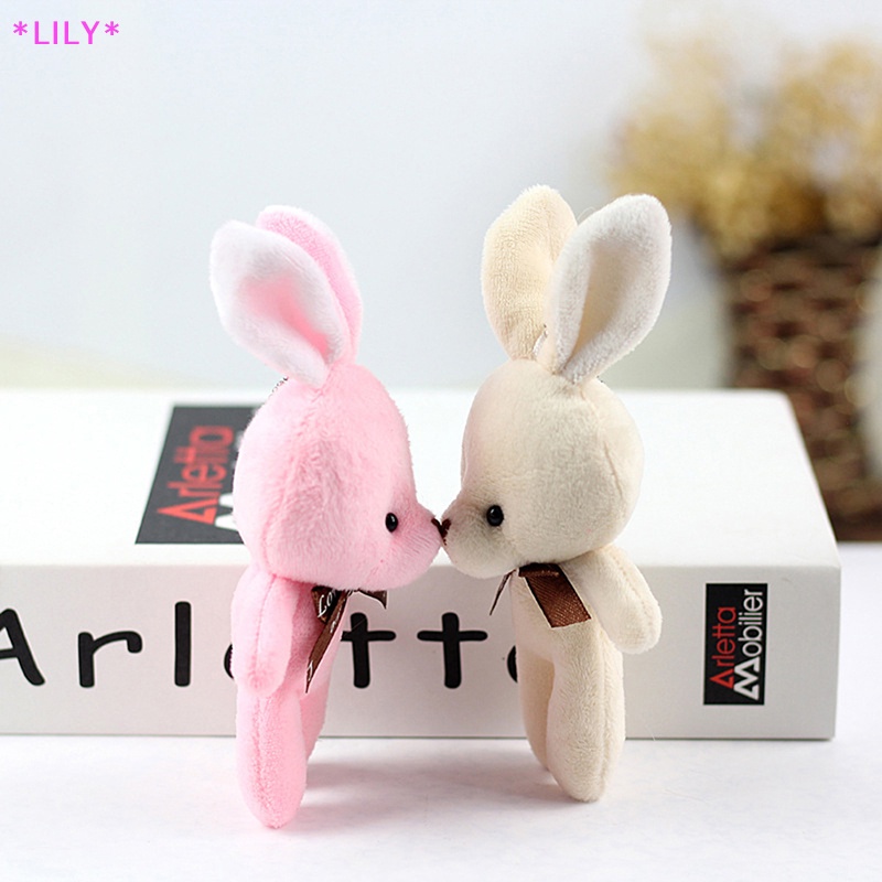 Lily Bunny sang trọng Đồ chơi dễ thương BOW TIE thỏ đồ chơi món quà giáng sinh Thú nhồi bông búp bê Quà Tặng uuu