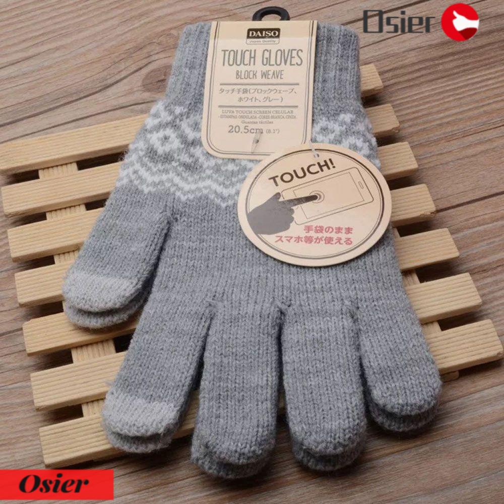 OSIER1 Găng Tay Len Hở Ngón Co Dãn Thời Trang